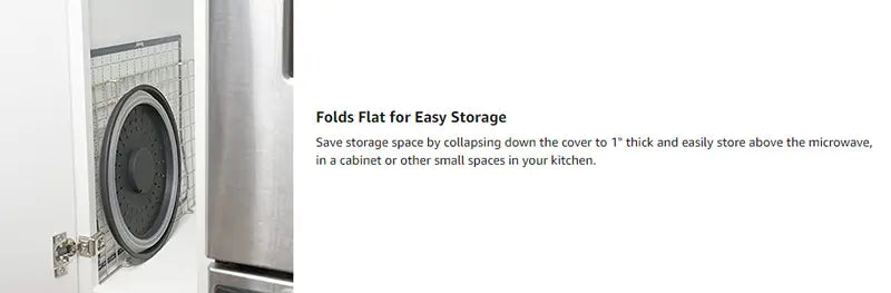 Vented Collapsible Microwave Cover - Splatter Guard & Colander
