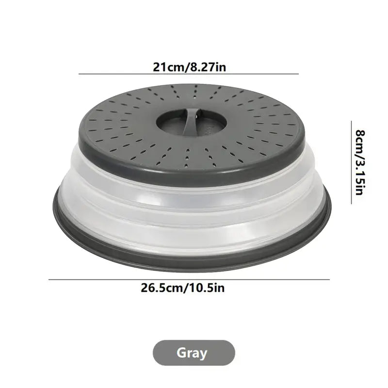 Vented Collapsible Microwave Cover - Splatter Guard & Colander